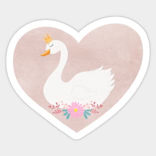 Sweet swan Sticker